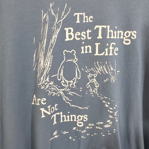Life is Good Disney Winnie The Pooh Best Things in Life Crusher Tee Size Medium - Picture 4 of 8